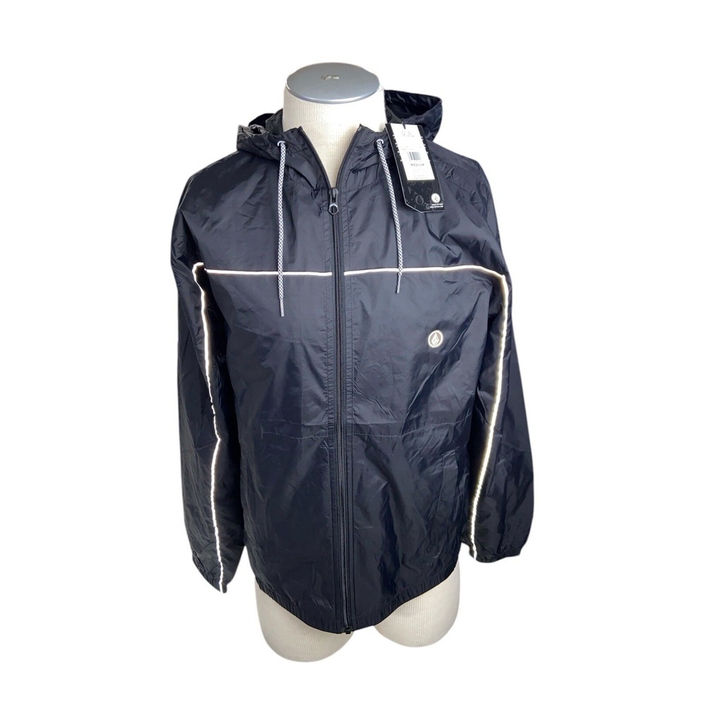 Volcom Ermont Jacket Medium Black Mens Windbreaker